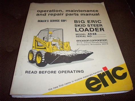 erickson 4058 skid steer repairs